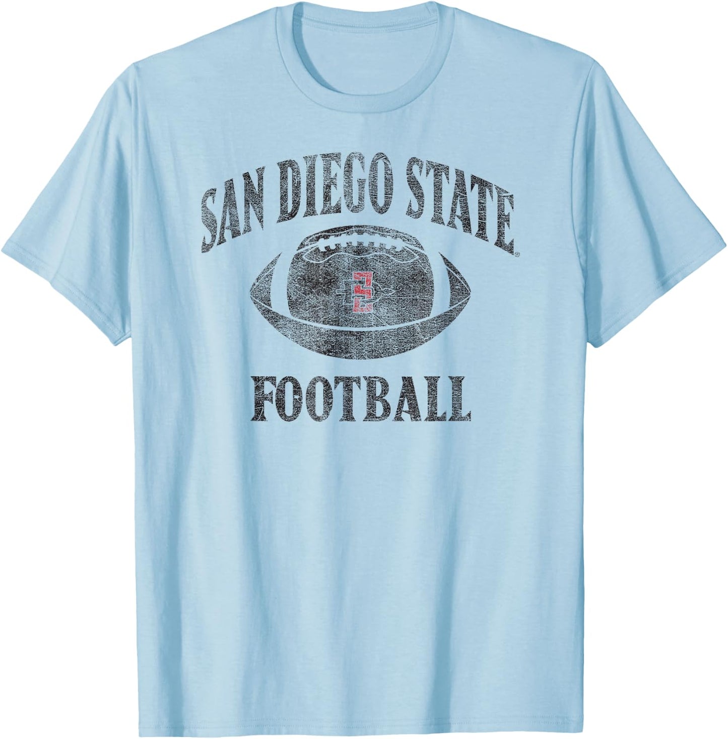 San Diego State Aztecs Football Intensity White T-Shirt - T-Shirt | Light Blue