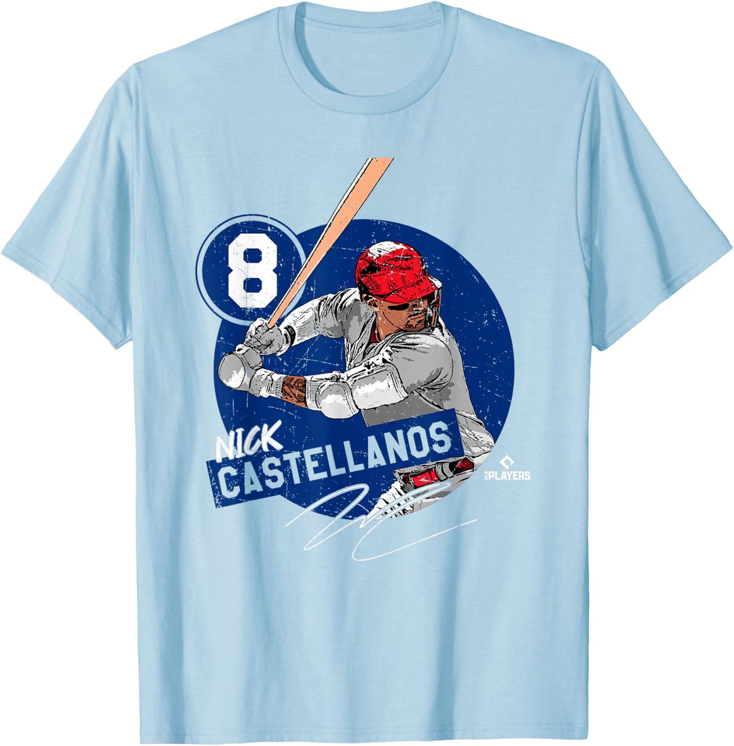 Nick Castellanos | Philadelphia MLB Players | MLBCAS4017 - S T-Shirt - T-Shirt | Light Blue
