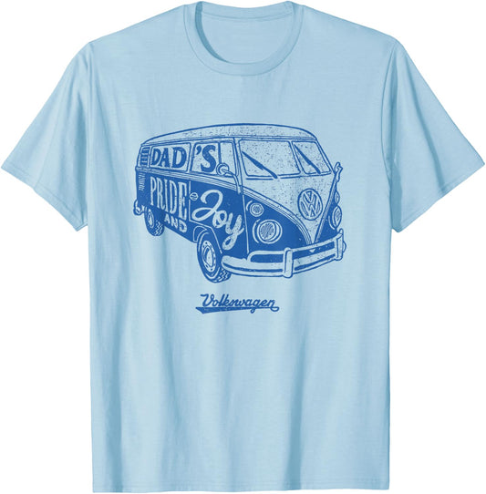Volkswagen Dad's Pride And Joy Camper T-Shirt - T-Shirt | Light Blue