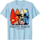 Pacific Beach California Retro Surfboard Vintage T-Shirt - T-Shirt | Light Blue
