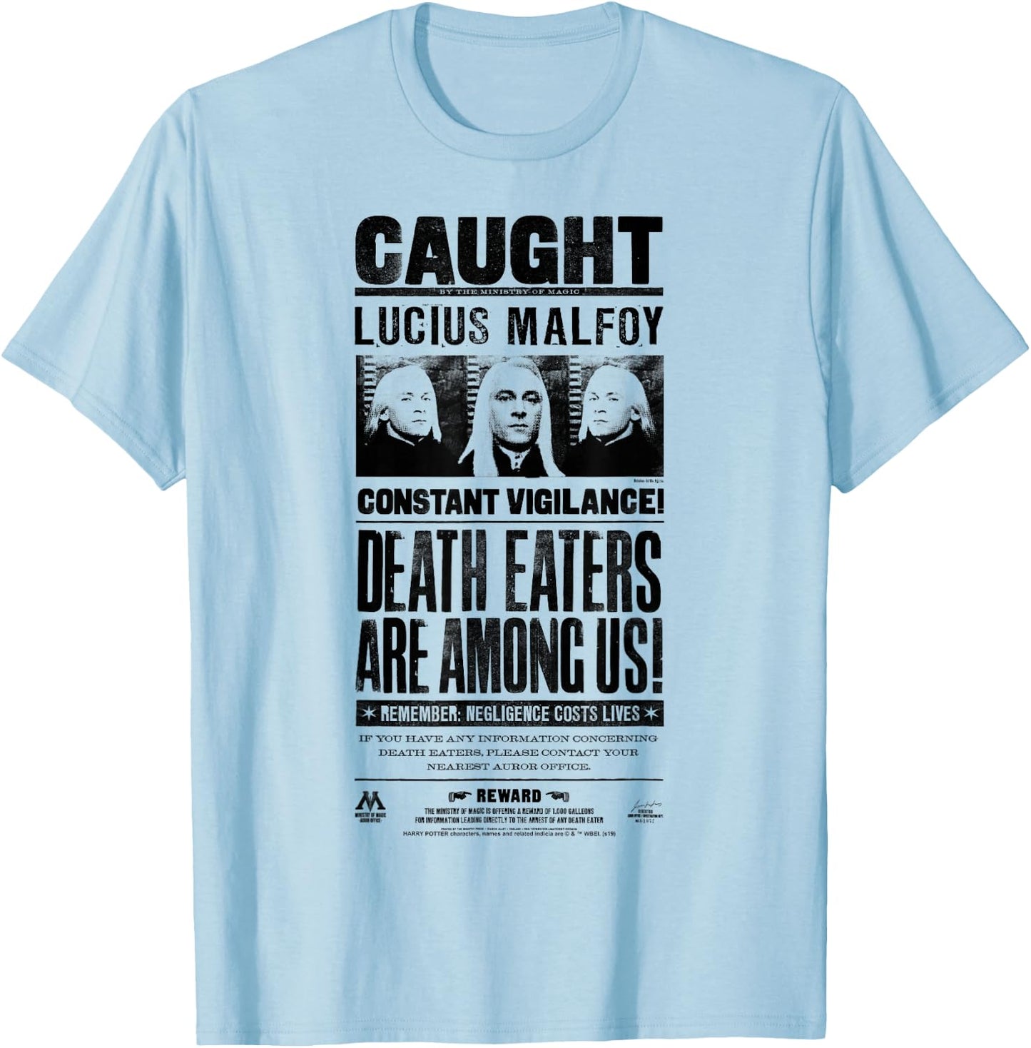 Harry Potter Lucius Malfoy Caught Poster T-Shirt - T-Shirt | Light Blue