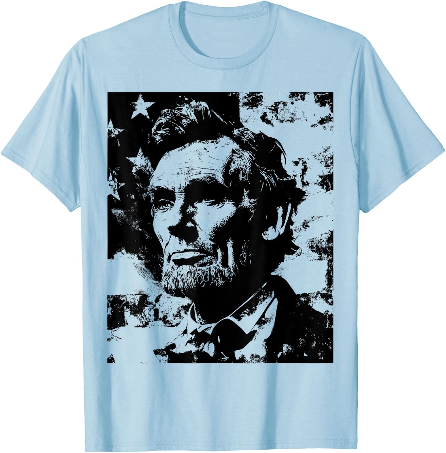 4th Of July Abraham Lincoln History Teacher President T-Shirt - T-Shirt | Light Blue