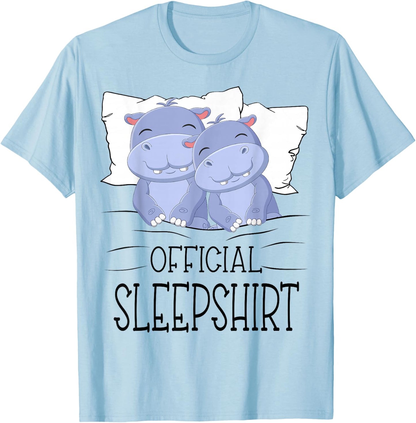 Hippo Hippopotamus Hippos Sleep Pajamas Gifts Women T-Shirt - T-Shirt | Light Blue