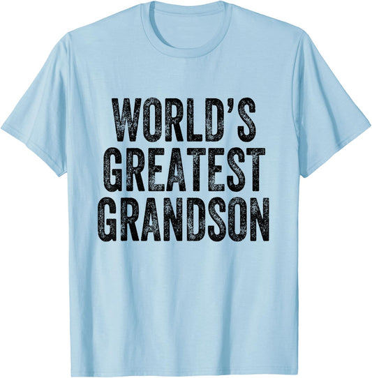 World's Greatest Grandson T-Shirt - T-Shirt | Light Blue