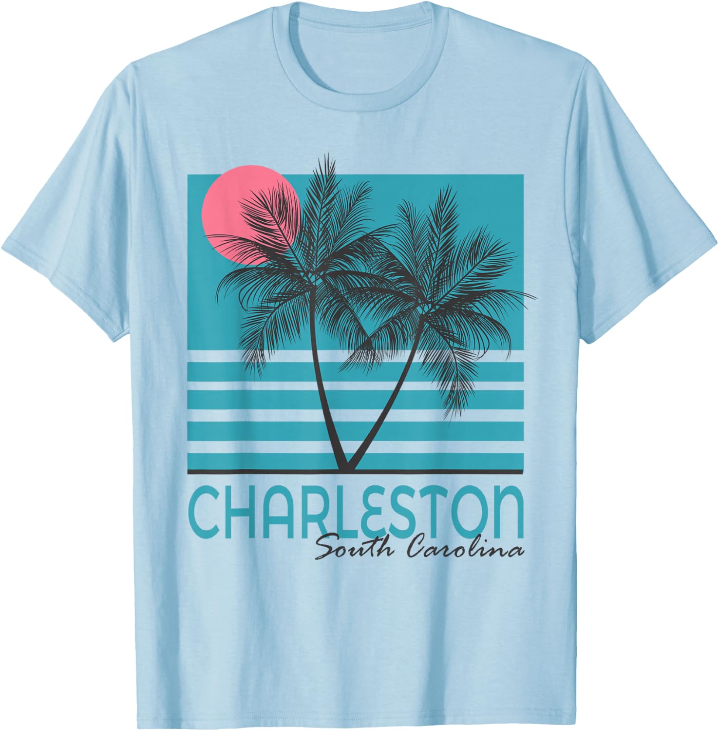Charleston South Carolina T Shirts Vintage Souvenirs T-Shirt - T-Shirt | Light Blue