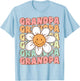 Groovy Grandpa Matching Family Birthday Party Daisy Flower T-Shirt - T-Shirt | Light Blue