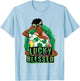 Lucky Blessed African Woman Afro Melanin St Patrick's Day T-Shirt - T-Shirt | Light Blue