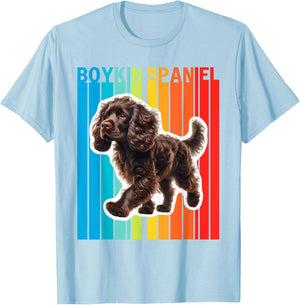 Colorful Boykin Spaniel T-Shirt - T-Shirt | Light Blue