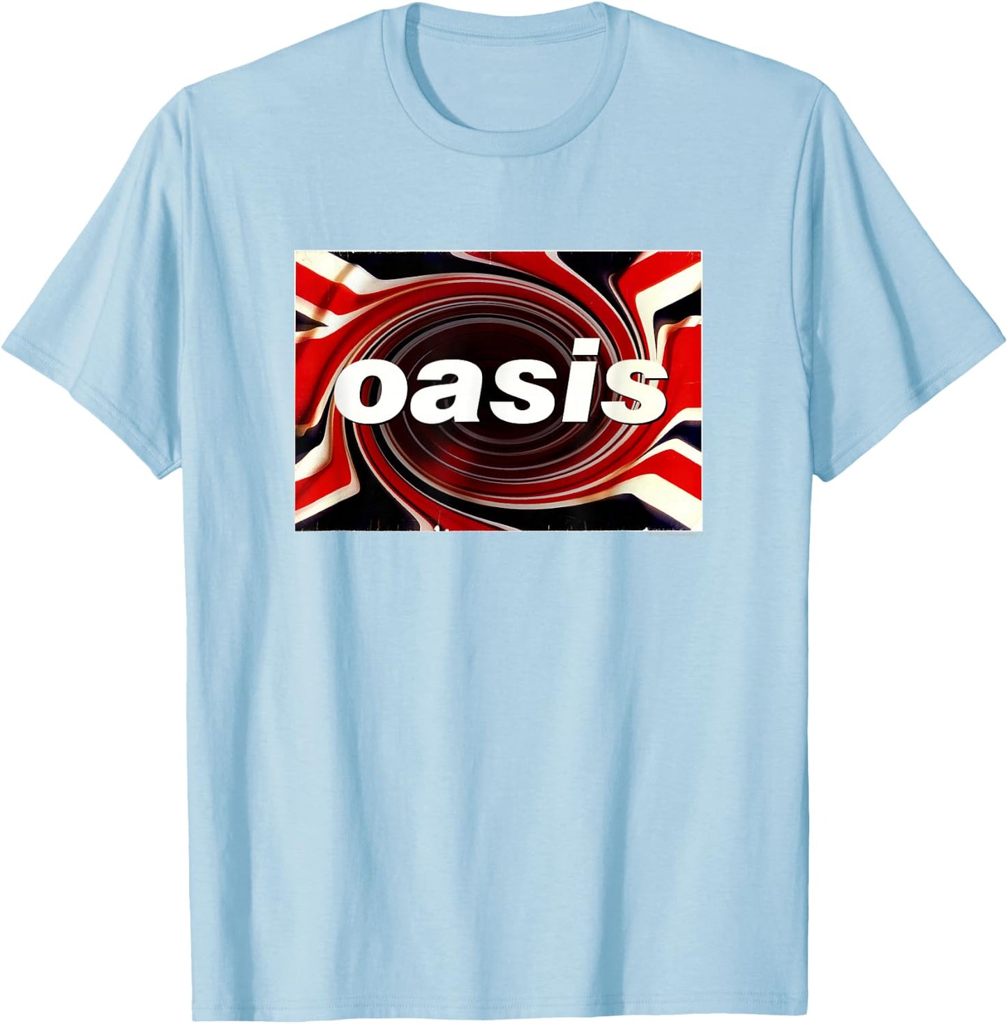 Oasis – Union Jack Logo T-Shirt - T-Shirt | Light Blue