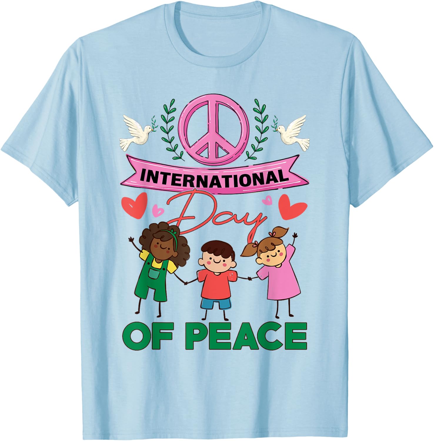 International Day Of Peace World Peace Day September 21 Kids T-Shirt - T-Shirt | Light Blue