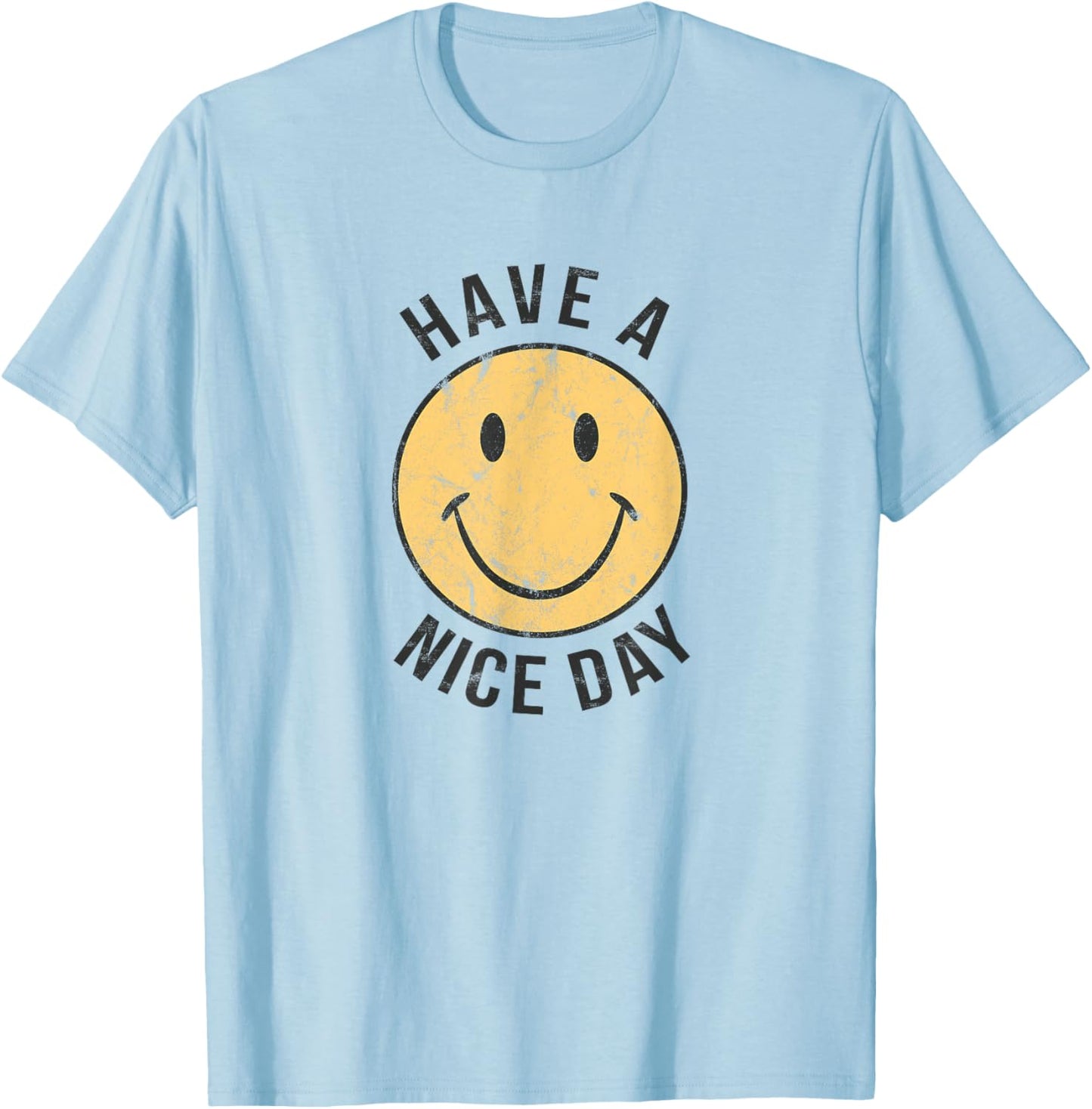 70's Retro T Shirt | Have a Nice Day Shirt | Happy Face T-Shirt - T-Shirt | Light Blue