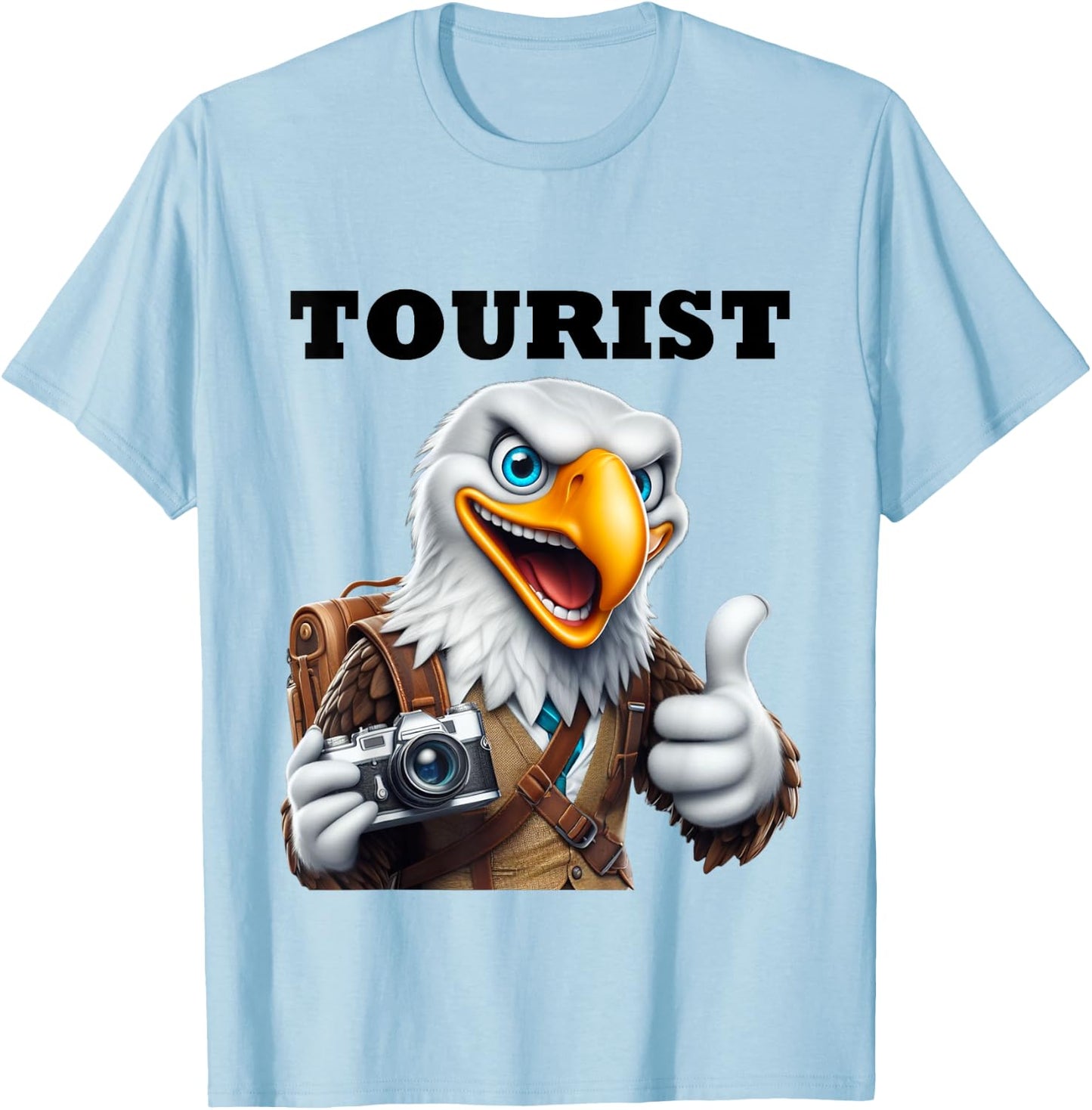 Tourist Eagle Family Men Women Boys Girls Child Kids Adult T-Shirt - T-Shirt | Light Blue