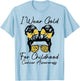 I Wear Gold for Childhood Cancer Awareness Messy bun Women T-Shirt - T-Shirt | Light Blue