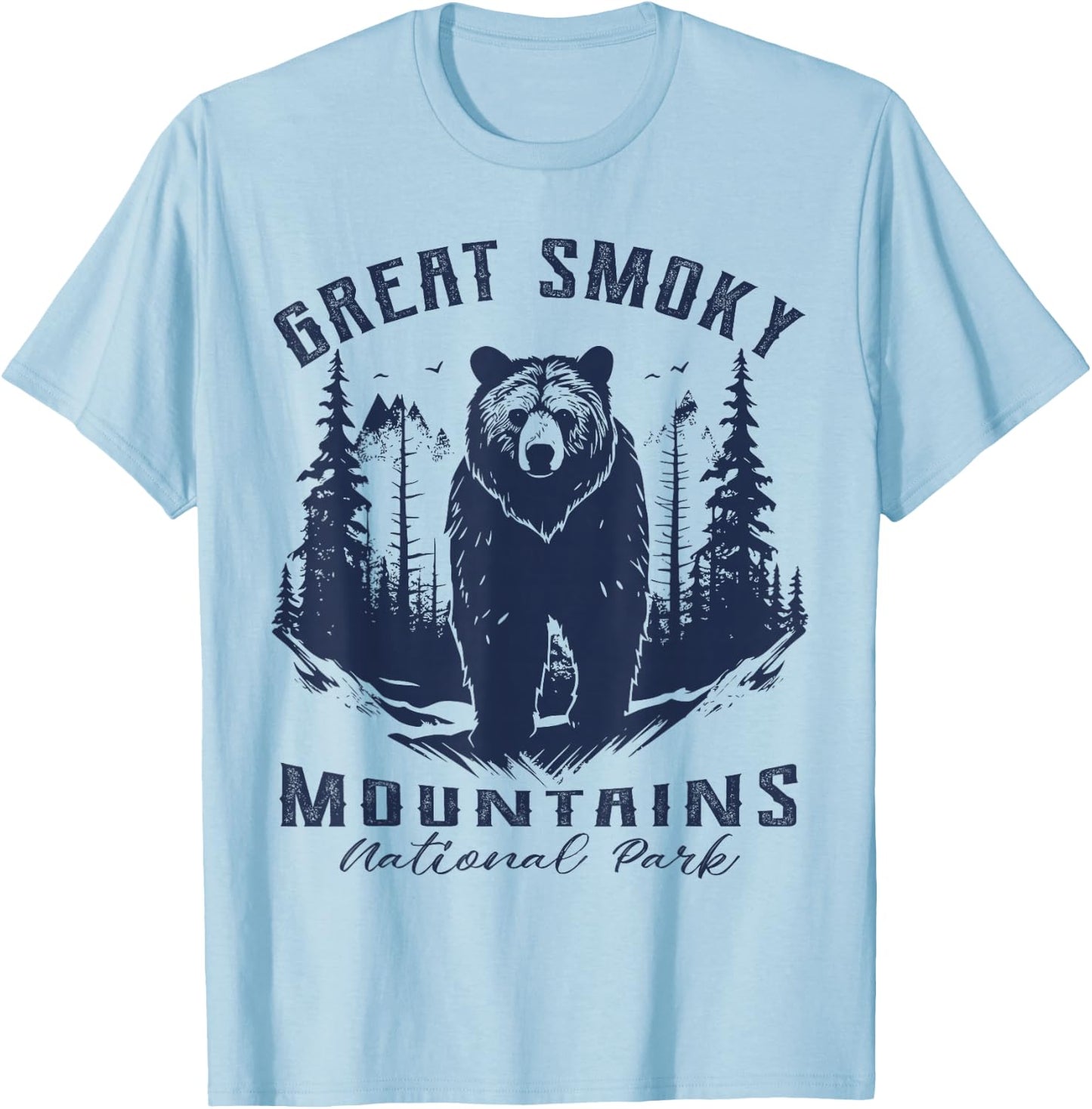 Vintage Great Smoky Mountains National Park kids Hiking T-Shirt - T-Shirt | Light Blue