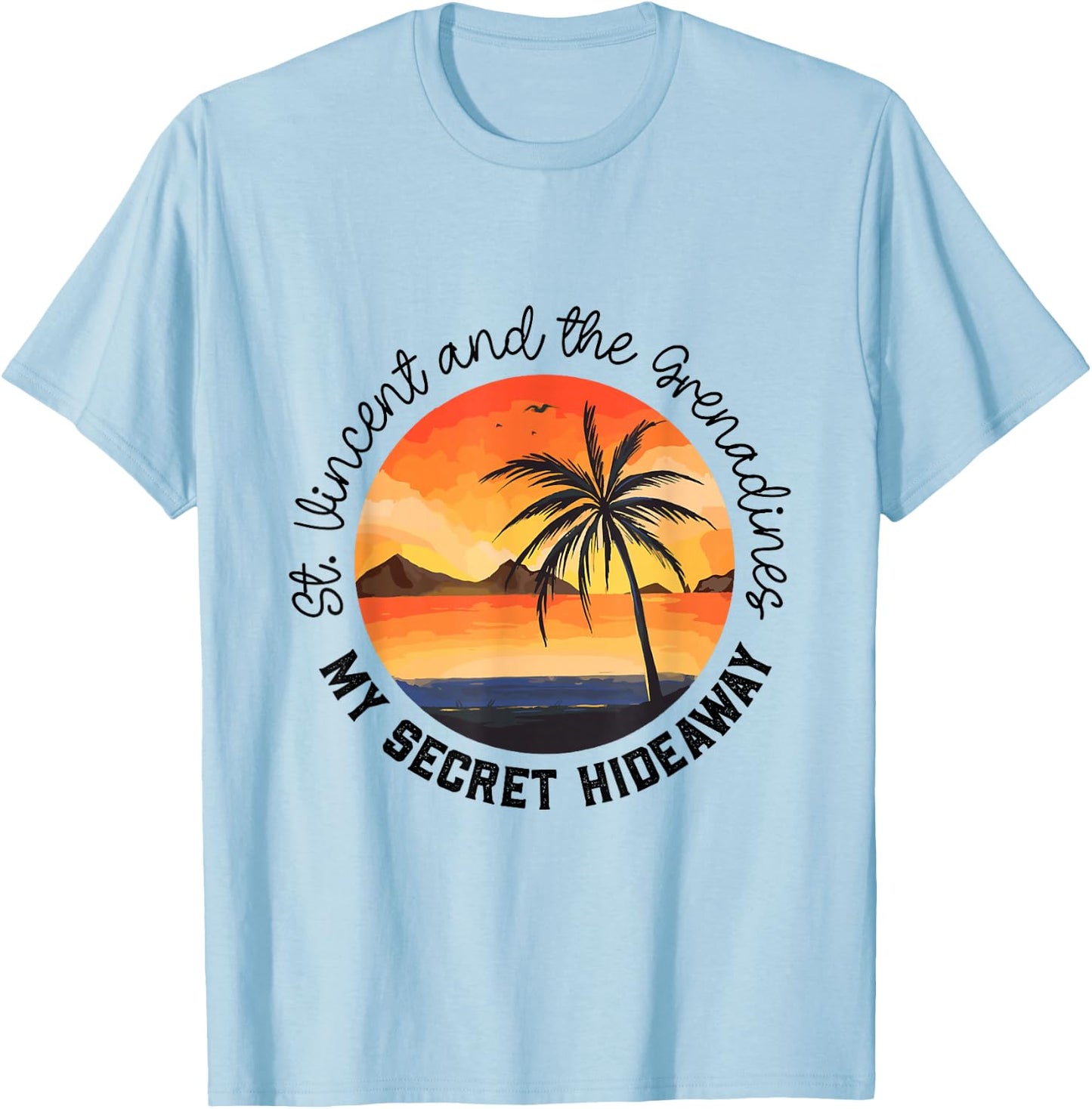 Secret Place St Vincent and the Grenadines T-Shirt - T-Shirt | Light Blue