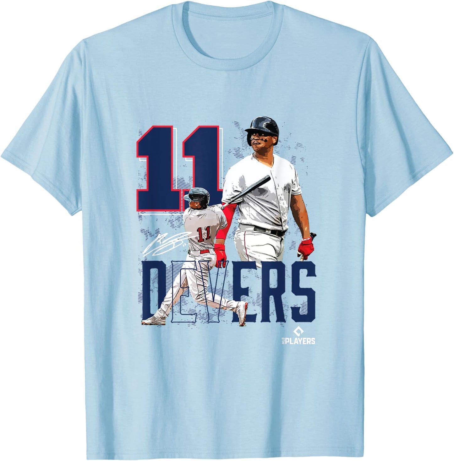 Rafael Devers | Boston Baseball Players | MLBRDS3003 T-Shirt - T-Shirt | Light Blue