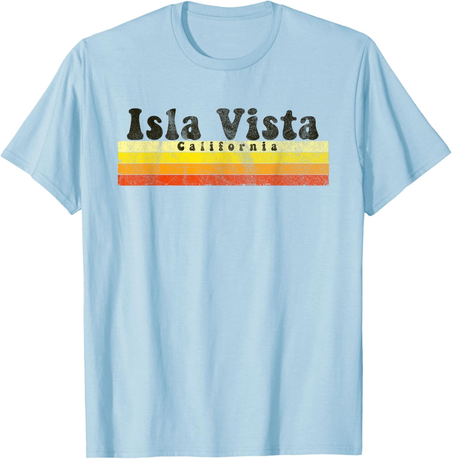 Vintage Retro 70s 80s Isla Vista, CA T Shirt T-Shirt - T-Shirt | Light Blue