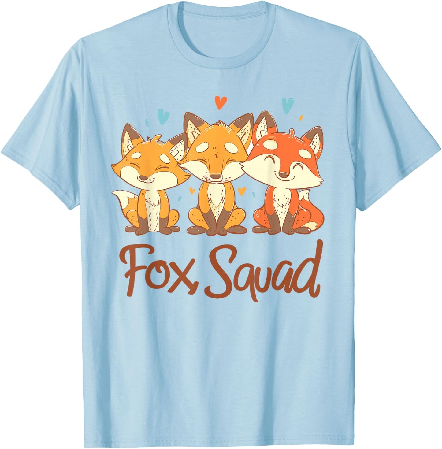 Fox Squad Design for Fox Lover Stuff | Cool Fox T-Shirt - T-Shirt | Light Blue
