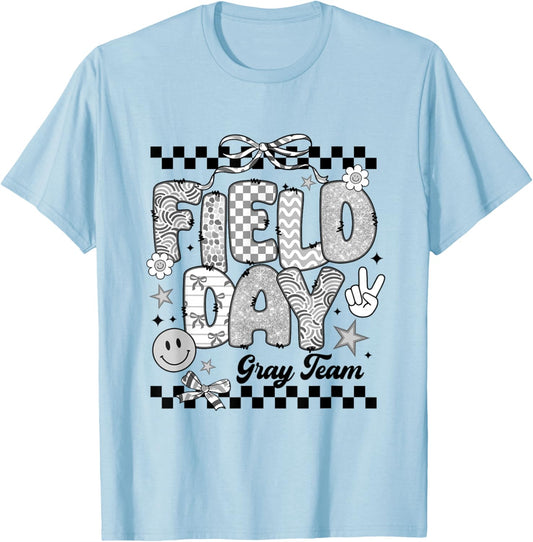 Gray Team Field Day 2026 Let The Games Begin Teacher Kids T-Shirt - T-Shirt | Light Blue
