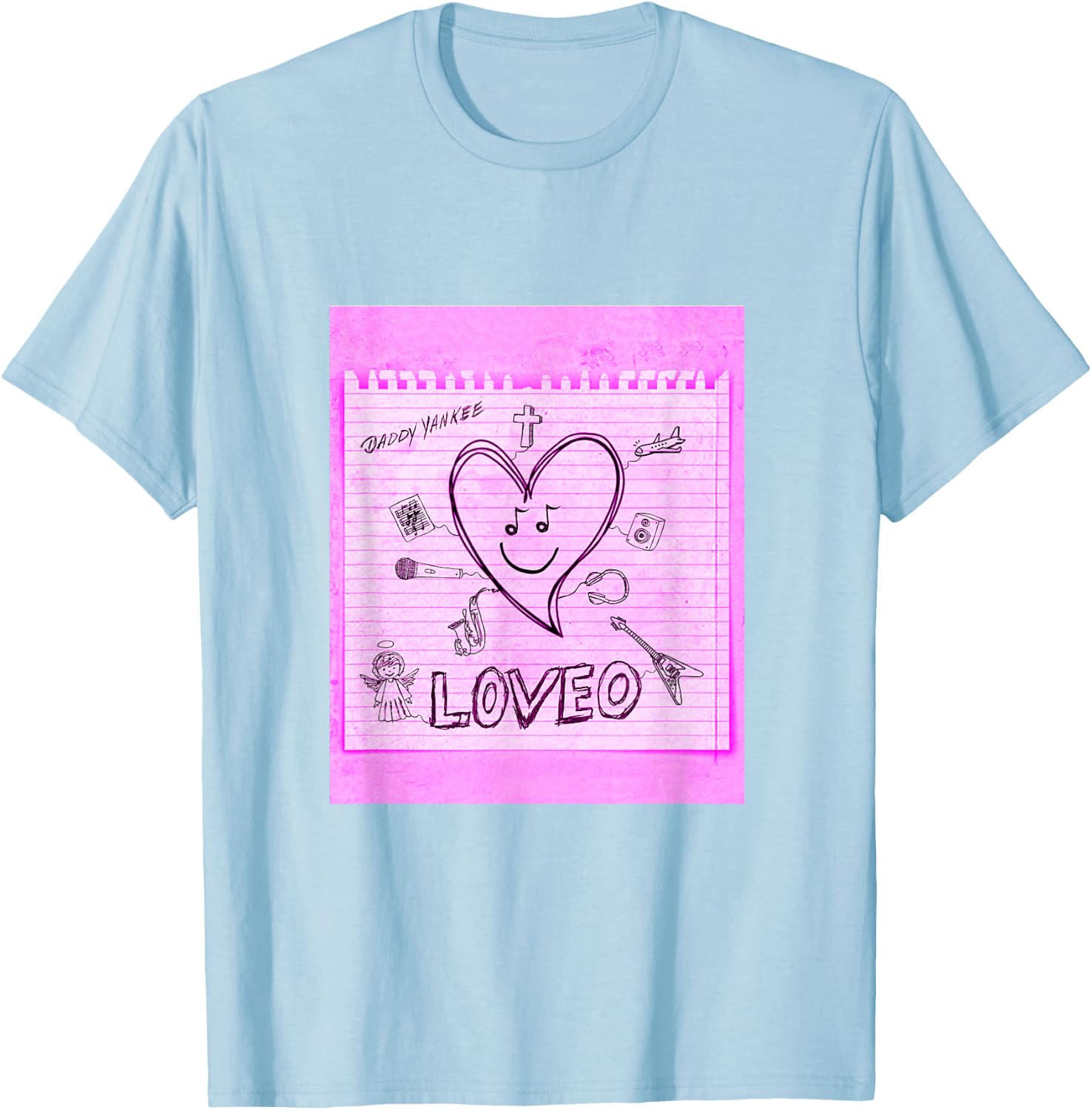 Official LOVEO Cover Merch T-Shirt - T-Shirt | Light Blue