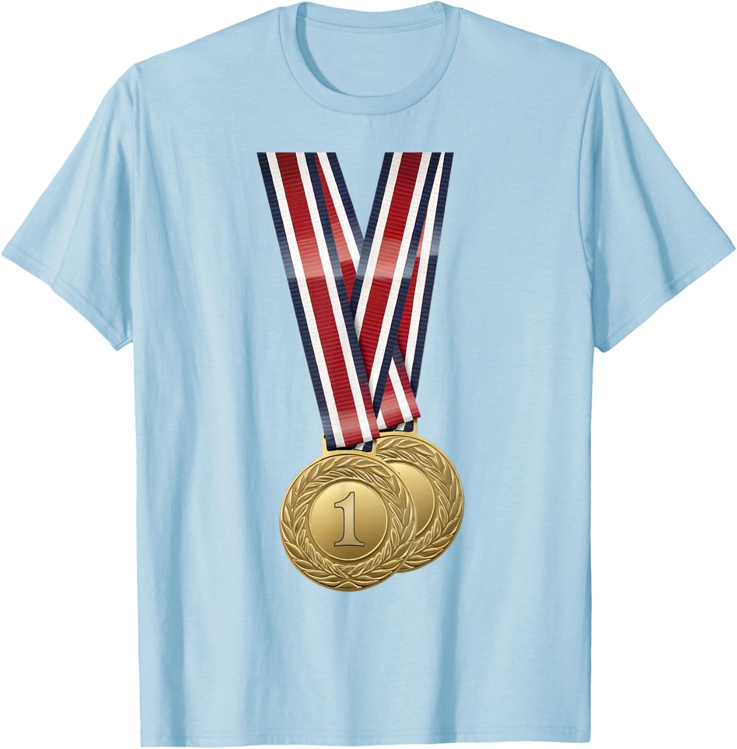USA Sports Shirt Medal for Winners Champions USA Gifts T-Shirt - T-Shirt | Light Blue