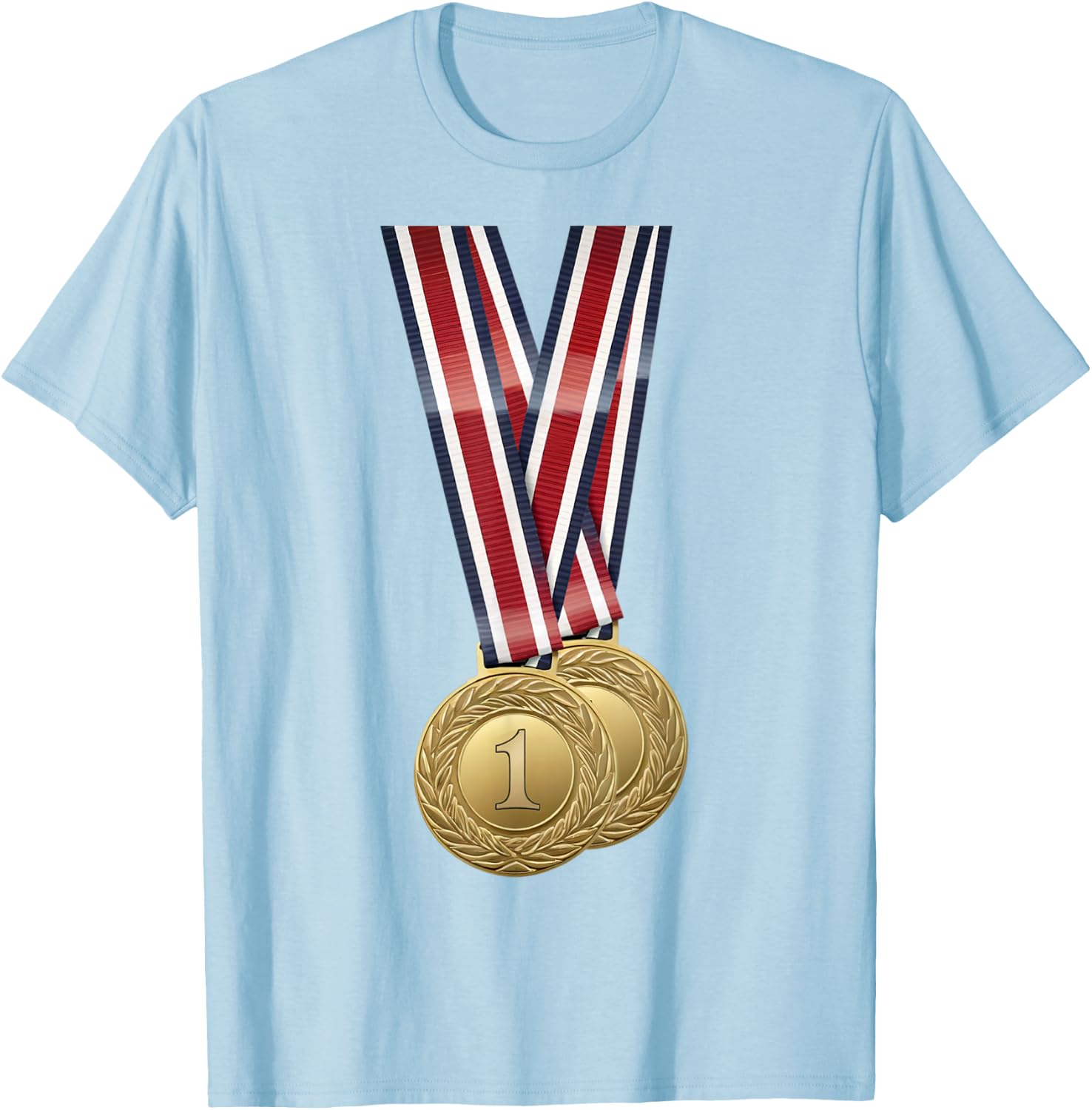 USA Sports Shirt Medal for Winners Champions USA Gifts T-Shirt - T-Shirt | Light Blue