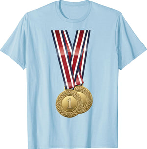 USA Sports Shirt Medal for Winners Champions USA Gifts T-Shirt - T-Shirt | Light Blue