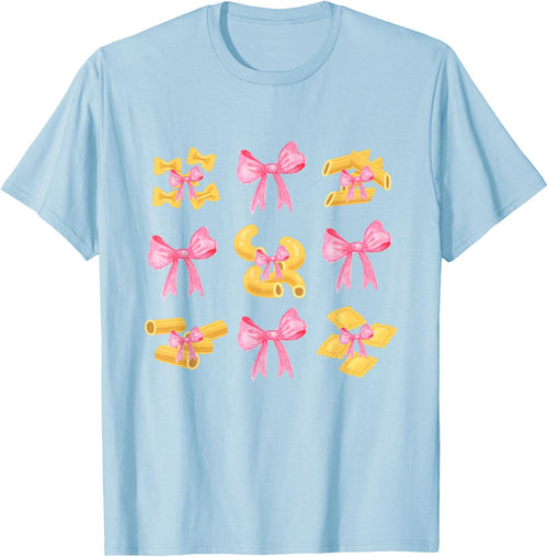 Pink Bows Cute Coquette pasta y2k Clean Girl Aesthetic foody