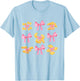 Pink Bows Cute Coquette pasta y2k Clean Girl Aesthetic foody T-Shirt - T-Shirt | Light Blue