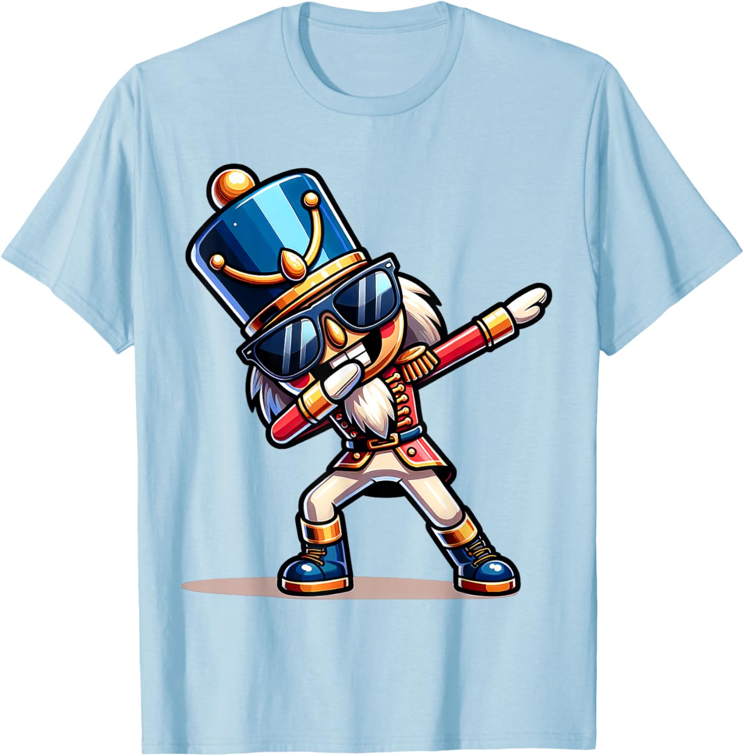 Christmas Nutcracker Dabbing Boys Santa Xmas Funny T-Shirt - T-Shirt | Light Blue