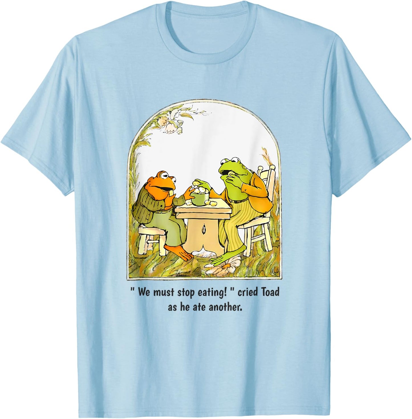 We Must Stop Eating Cried Toad as He Ate Another Frog Meme T-Shirt - T-Shirt | Light Blue