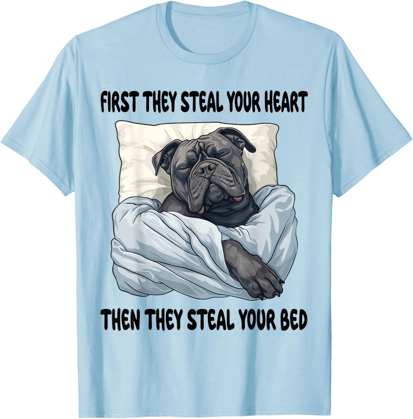Cane Corso Sleeping Pajamas Nightgown T-Shirt - T-Shirt | Light Blue