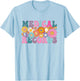 Medical Records Week Groovy Leopard Appreciation Day Women T-Shirt - T-Shirt | Light Blue