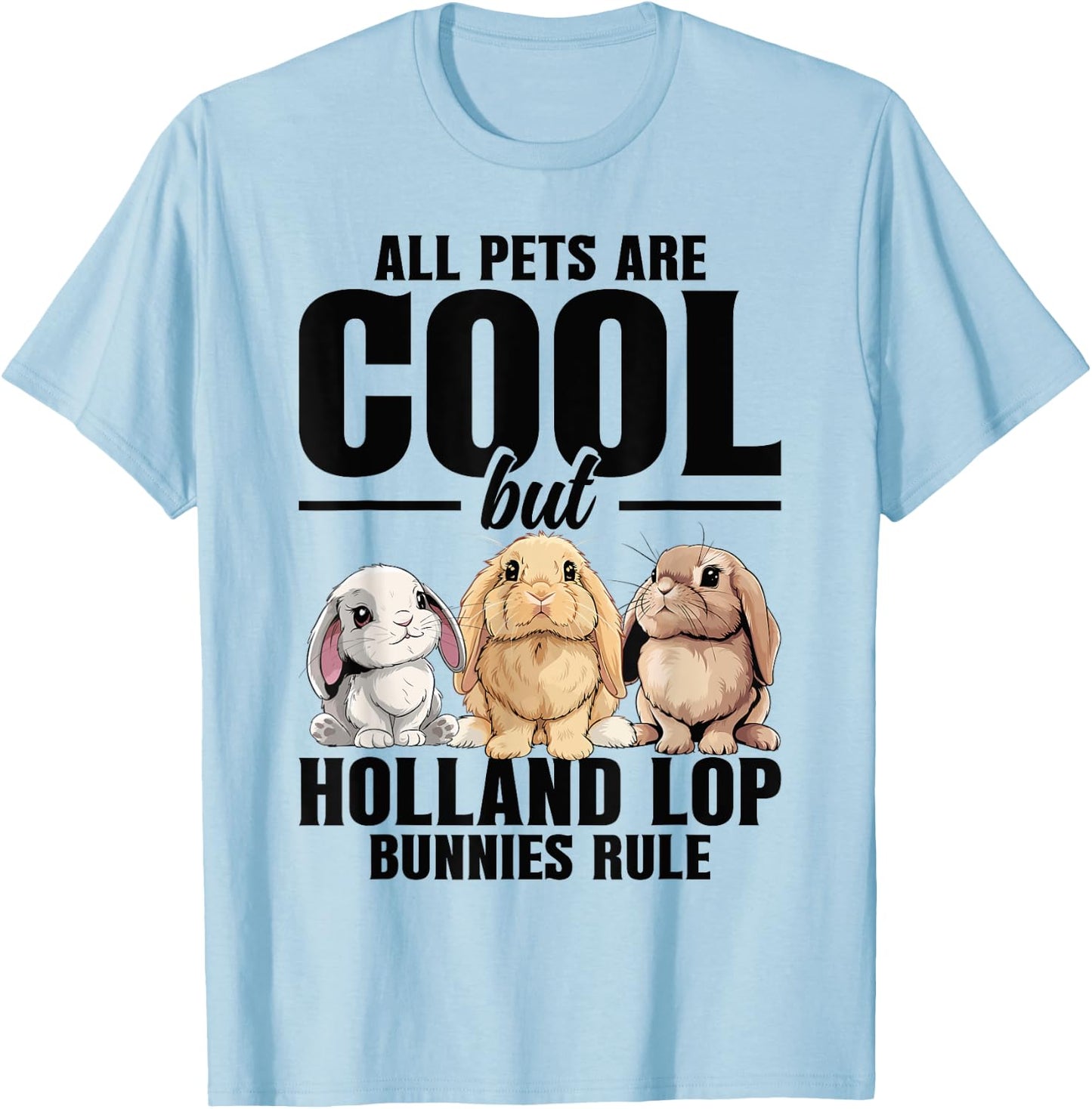 Holland Lop Bunny Costume Bunny Food Holland Lop Bunny T-Shirt - T-Shirt | Light Blue
