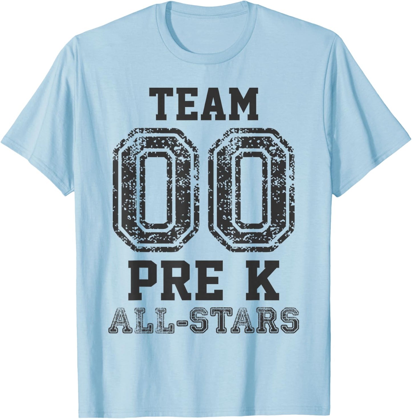 Preschool Team Pre-K All-Stars Sports Baseball Jersey T-Shirt - T-Shirt | Light Blue