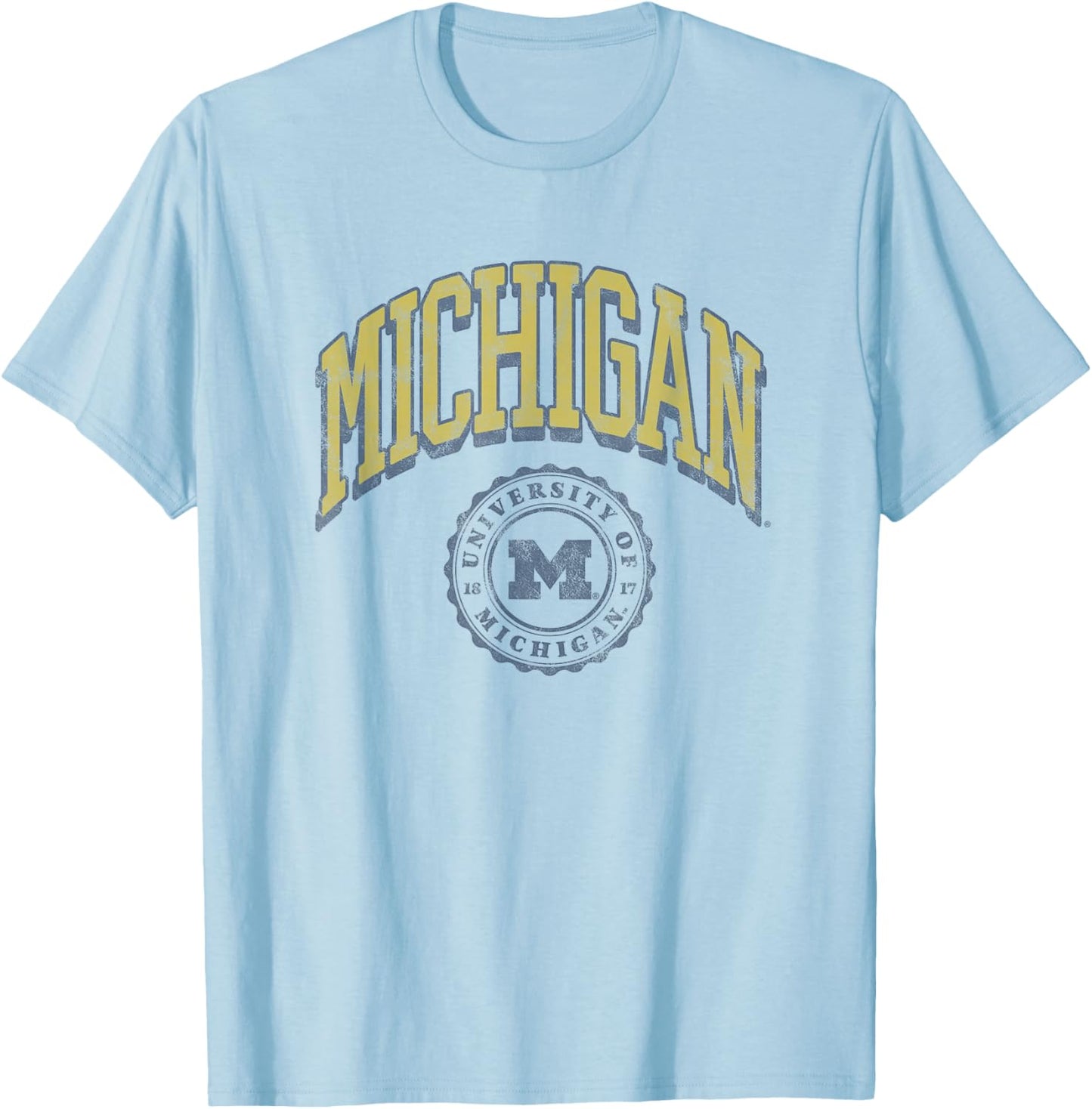 University of Michigan Wolverines U of M Classic Seal T-Shirt - T-Shirt | Light Blue
