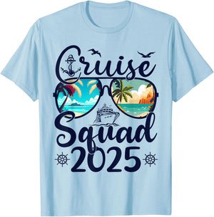 Cruise Squad 2025 Summer Vacation Matching Family Cruise T-Shirt - T-Shirt | Light Blue