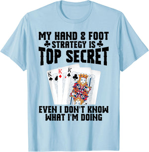 Hand&Foot Score Queen Card Game Set Player Hand and Foot T-Shirt - T-Shirt | Light Blue