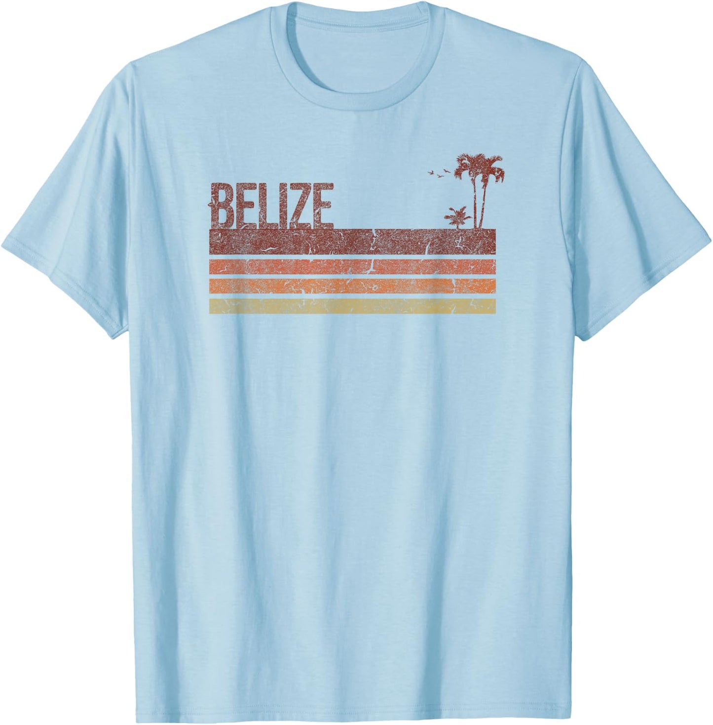 Belize Vintage 70s 80s Vacation T-Shirt - T-Shirt | Light Blue