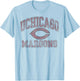Chicago Maroons Vintage Worn Gray Officially Licensed T-Shirt - T-Shirt | Light Blue