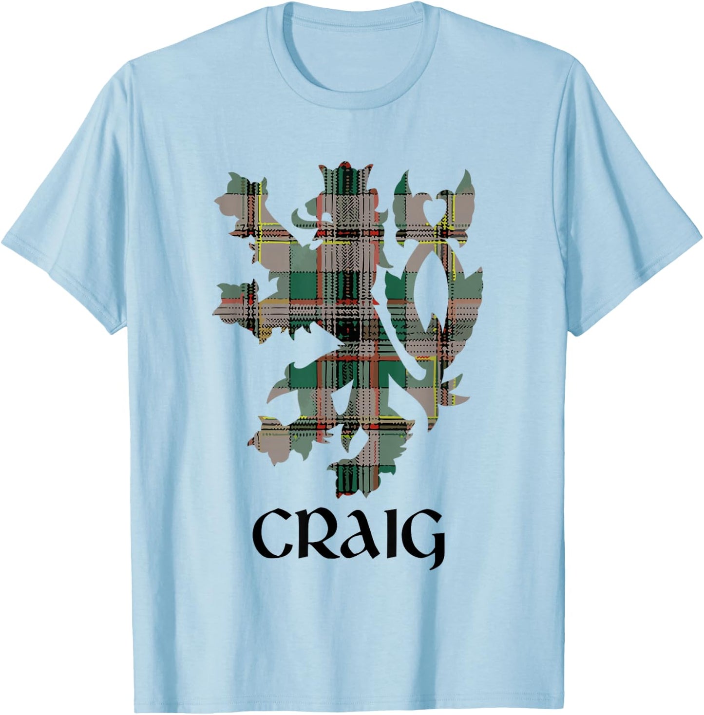 Clan Craig Tartan Scottish Family Name Scotland Pride T-Shirt - T-Shirt | Light Blue