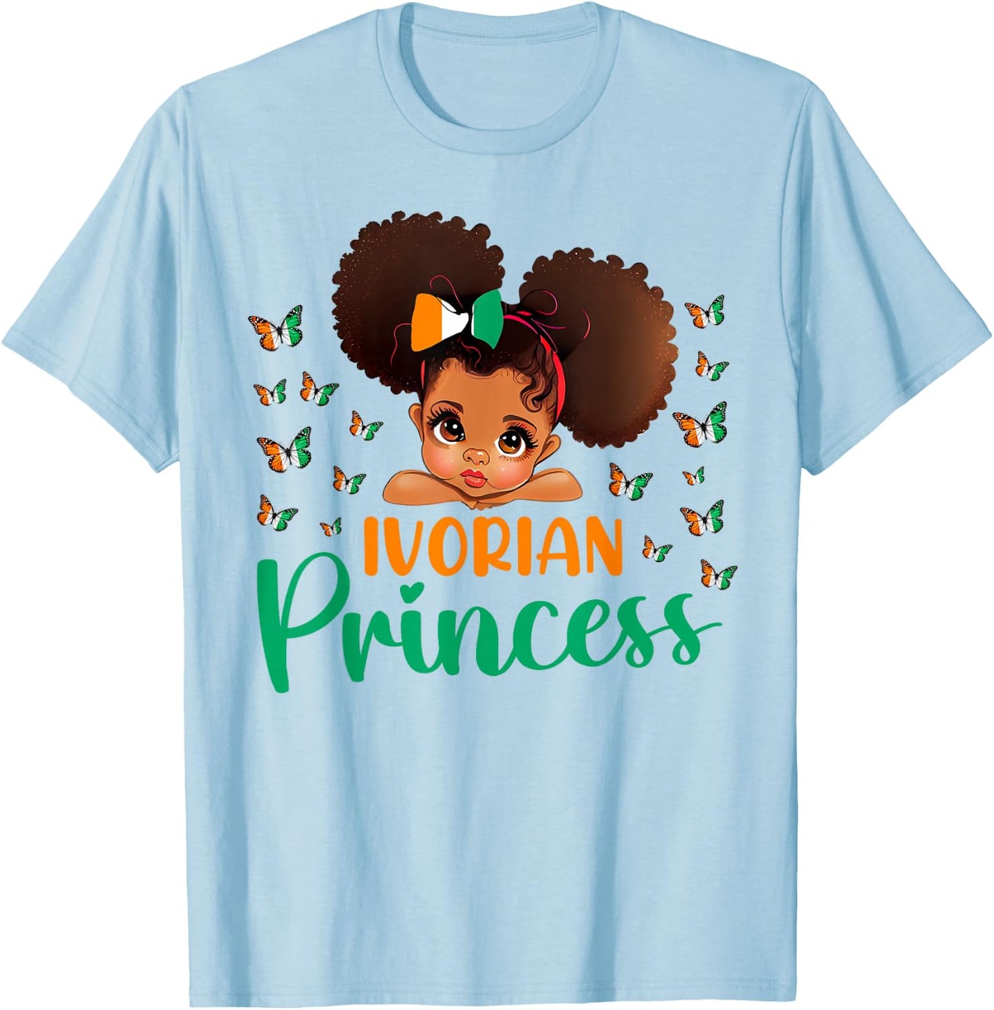 Ivorian Princess Ivory coast for Black Girls Kids T-Shirt - T-Shirt | Light Blue