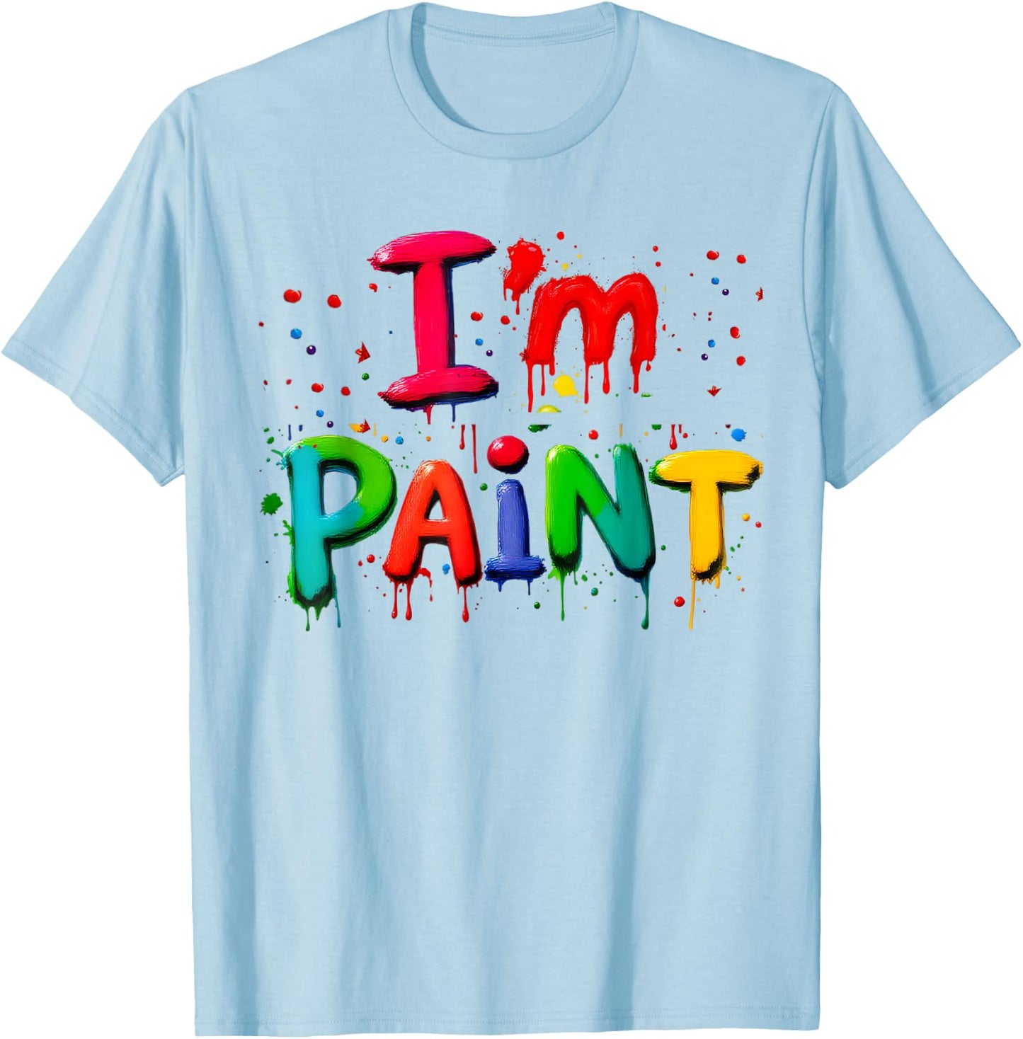 I Love to Finger Paint Matching Couples Valentine I'm Paints T-Shirt - T-Shirt | Light Blue