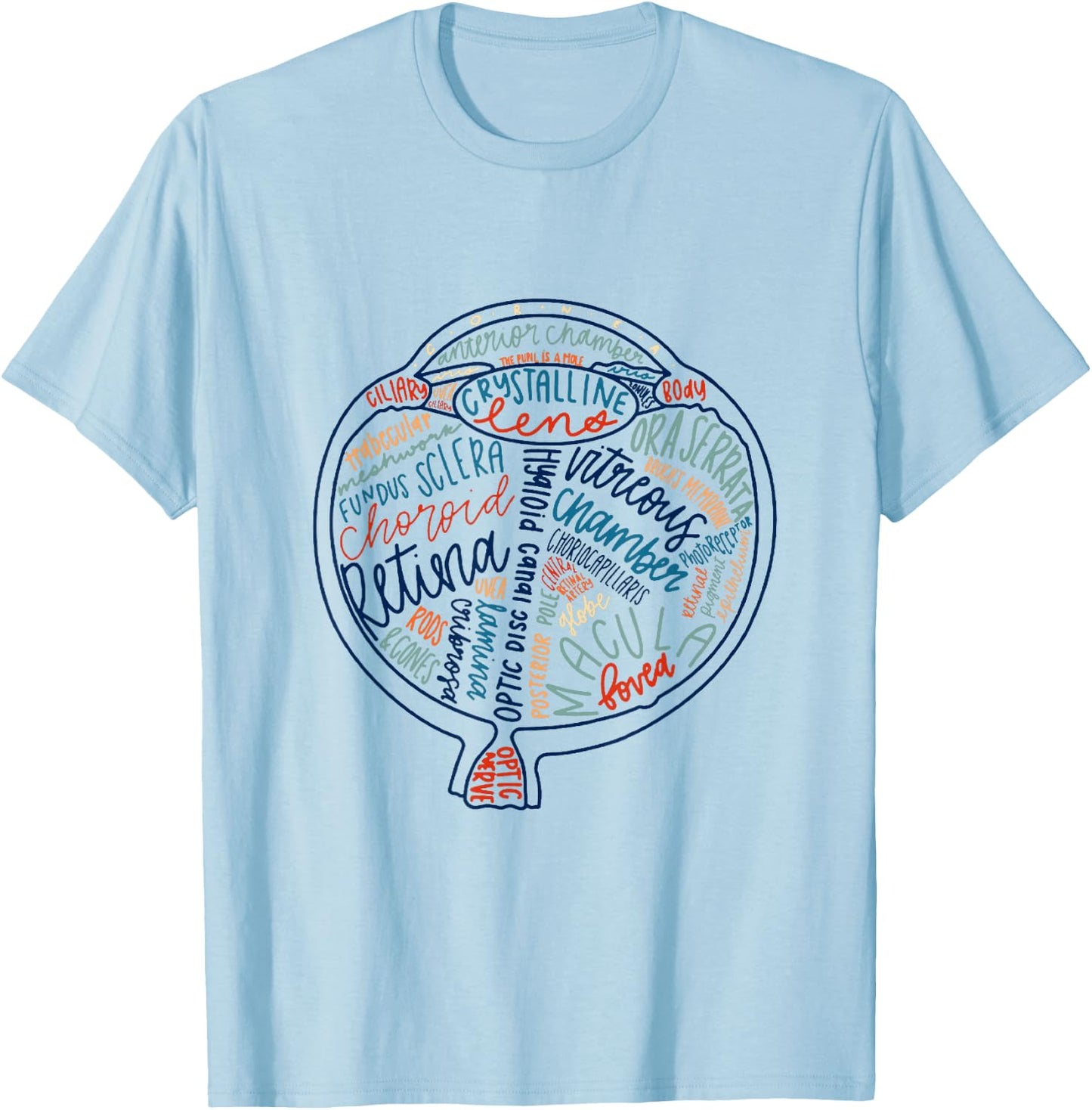 Eyes Anatomy Optometry Future Optometrist Optical Gift T-Shirt - T-Shirt | Light Blue