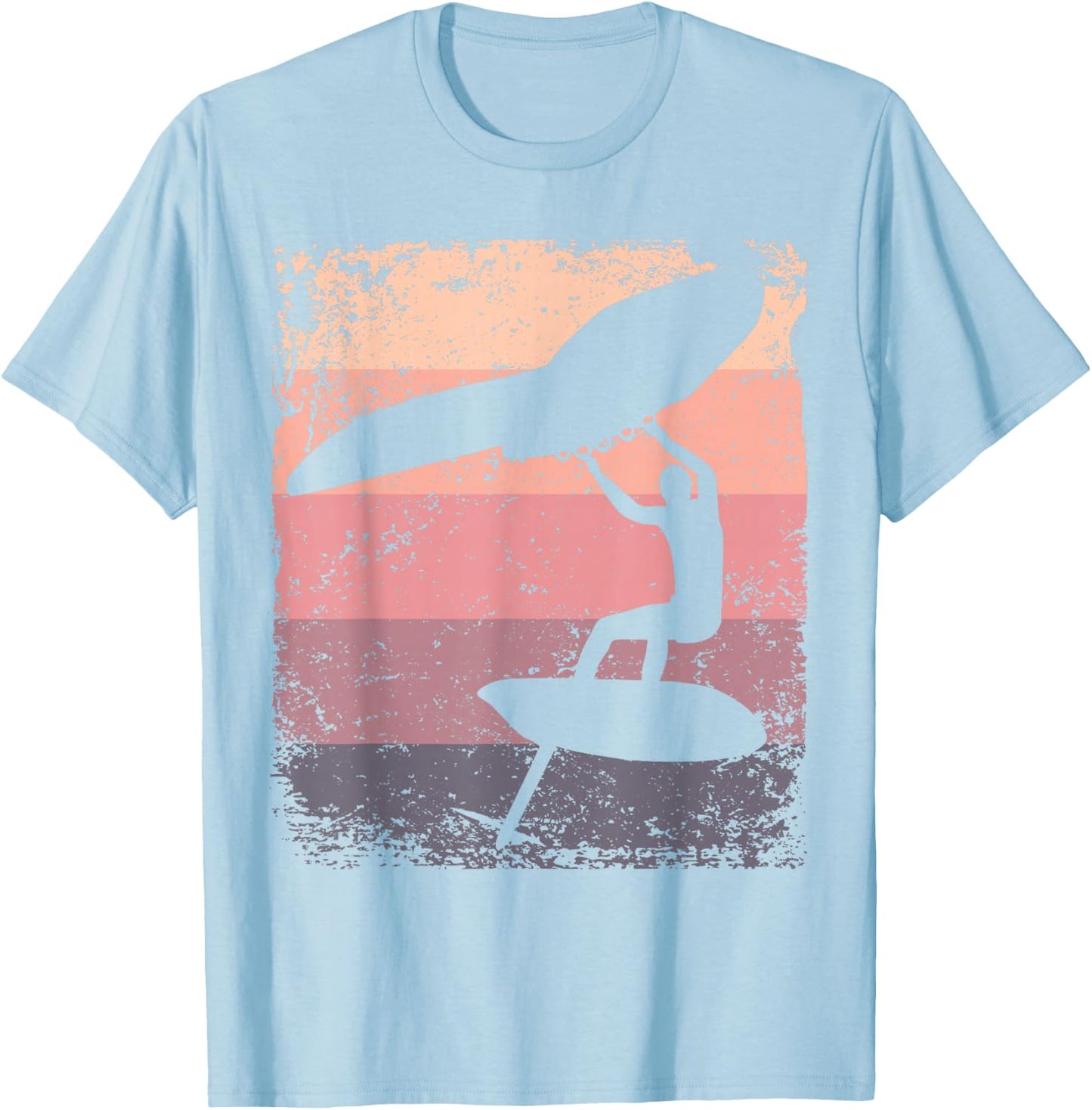 Wing Foil Wingsurfing Retro Men Foil Wing T-Shirt - T-Shirt | Light Blue