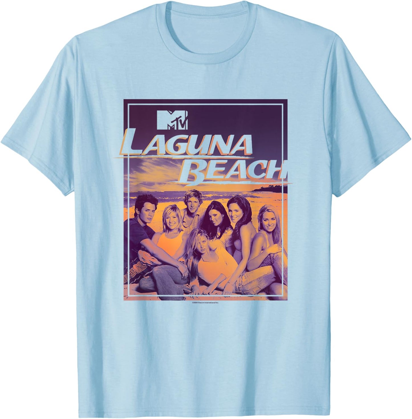 Laguna Beach Distressed MTV Reality Cast Poster T-Shirt - T-Shirt | Light Blue