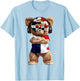 Panama Flag Souvenirs Bear Outfit Products Panamanian T-Shirt - T-Shirt | Light Blue