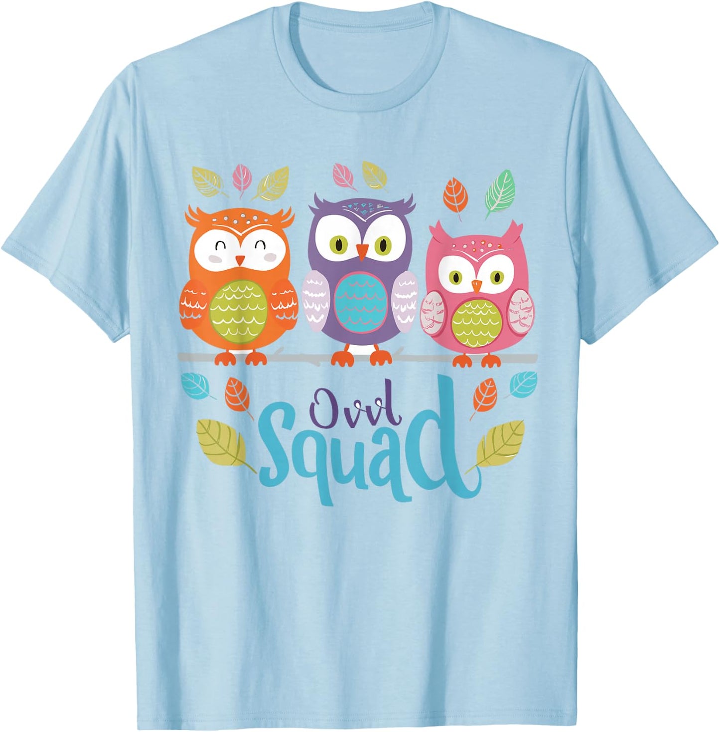 Owl Squad Design for Owl Lover Design | Kids Owl T-Shirt - T-Shirt | Light Blue