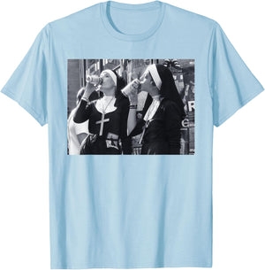 Clean Version I Soldering Digga Soldering I Nuns Drinking Beer Fun T-Shirt - T-Shirt | Light Blue