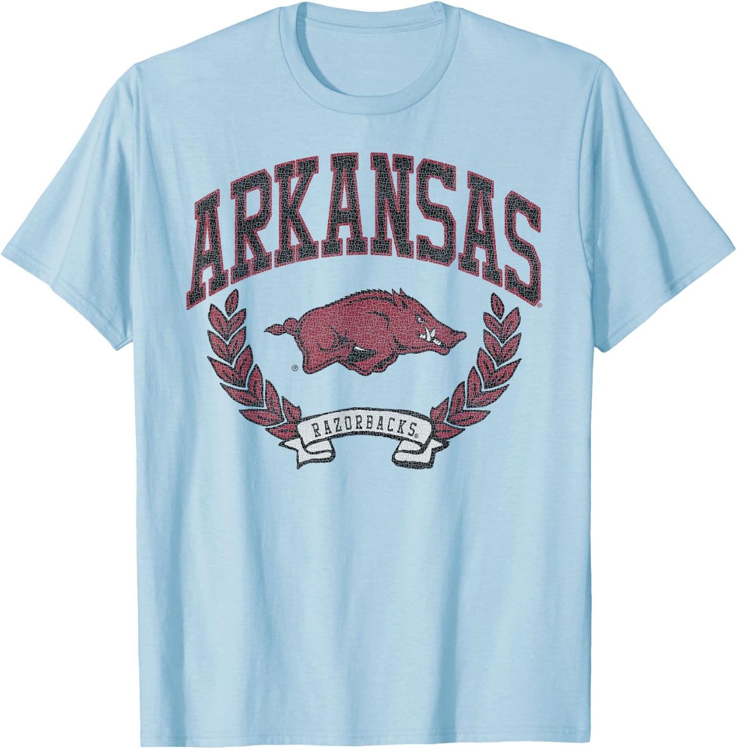 Arkansas Razorbacks Victory Vintage Officially Licensed T-Shirt - T-Shirt | Light Blue